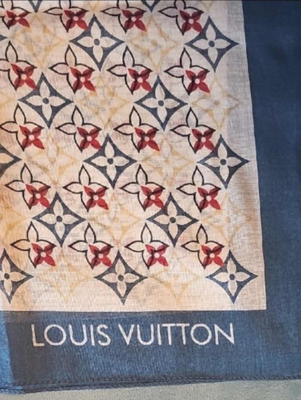 Authentic Vintage Louis Vuitton Cotton Monogram Scarf-Beautiful!